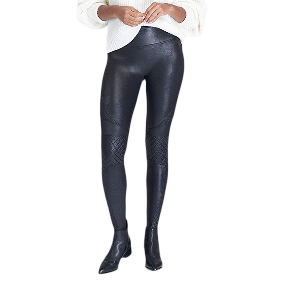 SPANX Black Faux Leather Leggings